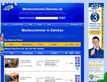 Tablet Screenshot of monteurzimmer-zwickau.de